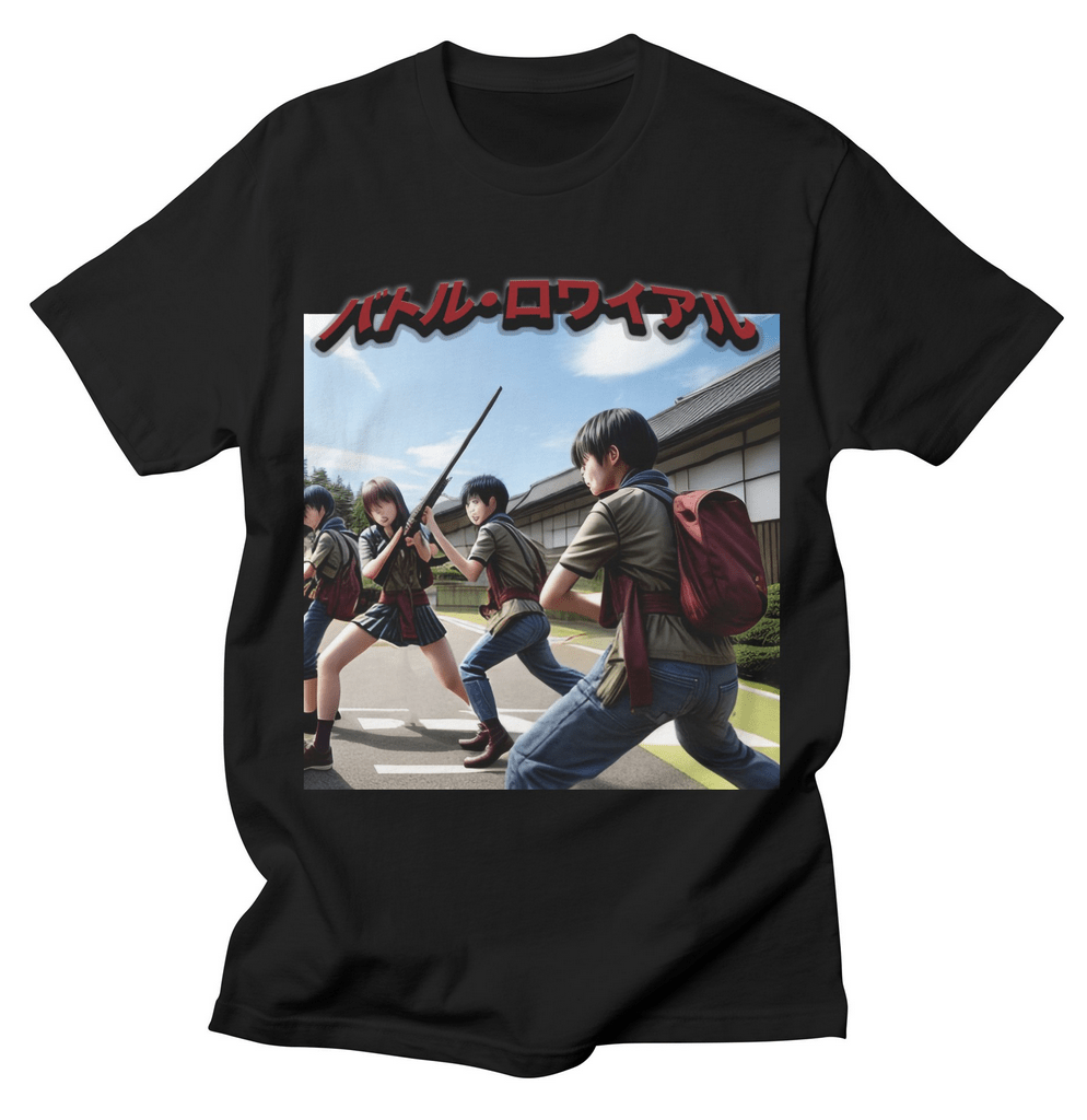Battle Royale in Japanese lettering  t-shirt 